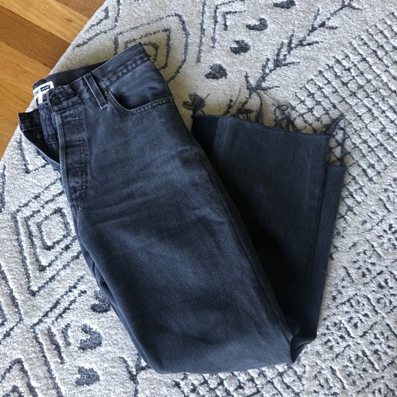 Re/done levis leandra cropped flare faded black 26 - Picture 2 of 9